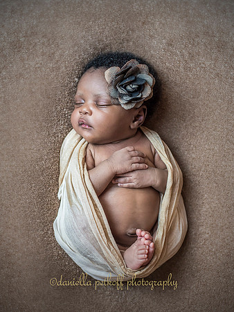 Newborn baby girl portraiture