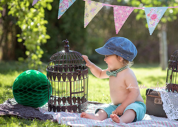 Smash the cake. One year old